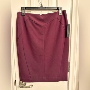 Burgundy Business Skirt